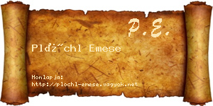 Plöchl Emese névjegykártya